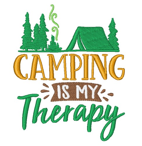Camping Therapy Machine Embroidery Design