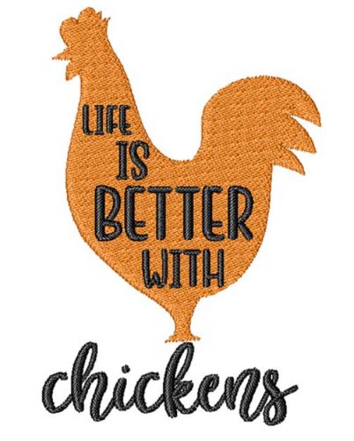 Picture of Life With Chickens Machine Embroidery Design