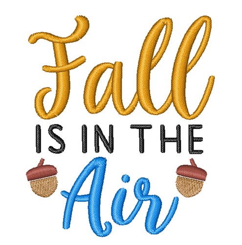 Fall In Air Machine Embroidery Design