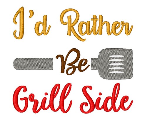 Grill Side Machine Embroidery Design