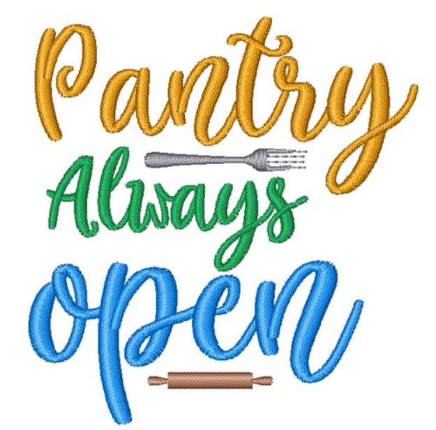 Picture of Pantry Always Open Machine Embroidery Design