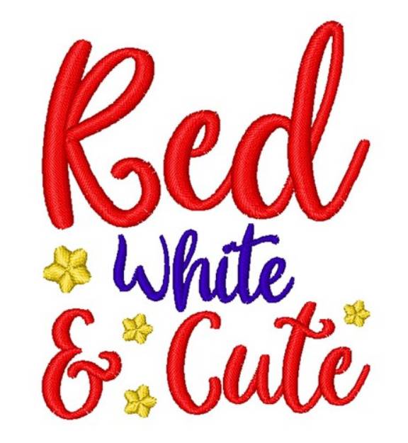 Picture of Red White & Cute Machine Embroidery Design