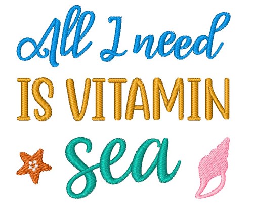 Vitamin Sea Machine Embroidery Design