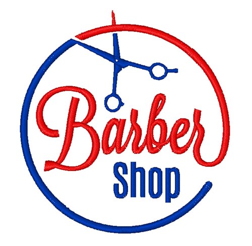 Barber Shop Machine Embroidery Design