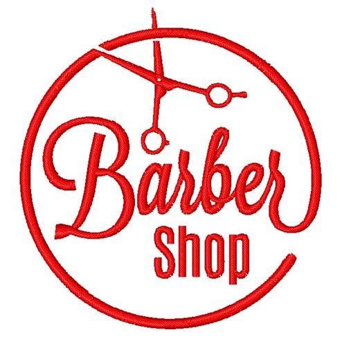 Barber Shop Machine Embroidery Design