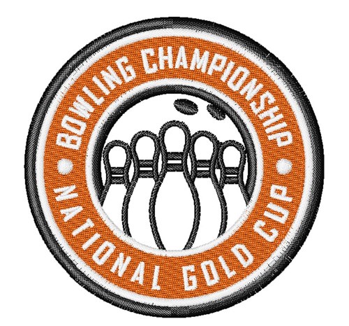 Bowling Championship Machine Embroidery Design