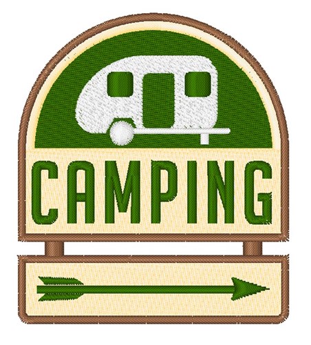Camping Sign Machine Embroidery Design