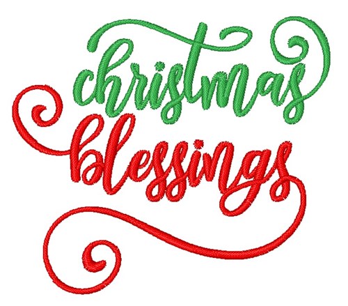 Christmas Blessings Machine Embroidery Design