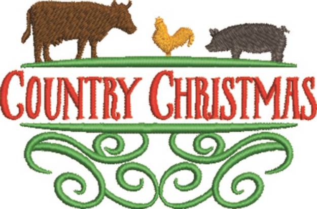 Picture of Country Christmas Machine Embroidery Design