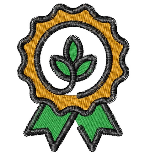 Nature Badge Machine Embroidery Design