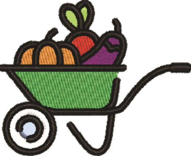 Picture of Food Wheelbarrow Machine Embroidery Design
