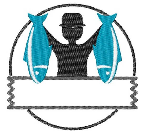 Picture of Fisherman Logo Machine Embroidery Design