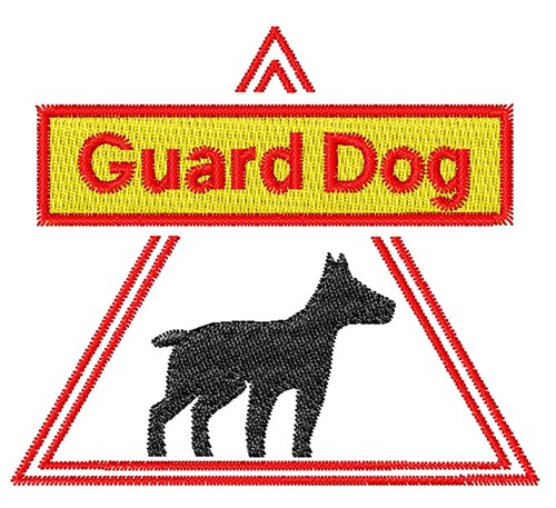 Guard Dog Machine Embroidery Design