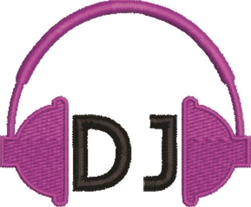 DJ Headphones Machine Embroidery Design