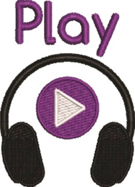 Picture of Play Headphones Machine Embroidery Design