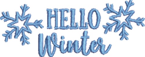 Hello Winter Machine Embroidery Design