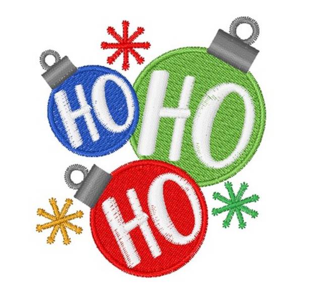 Picture of Ho Ho Ho Ornaments Machine Embroidery Design