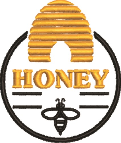 Honey Logo Machine Embroidery Design