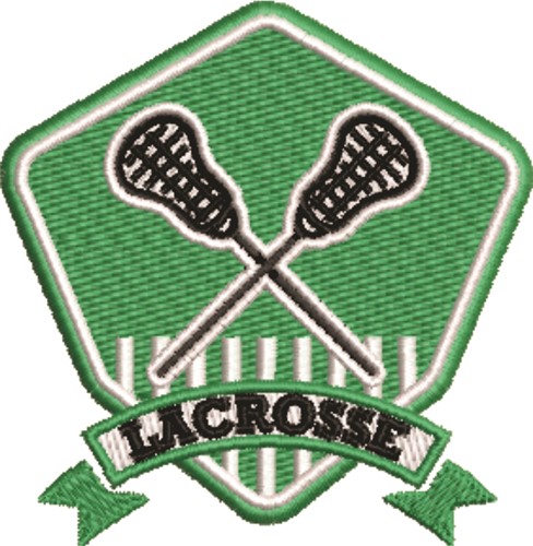 Lacrosse Crest Machine Embroidery Design