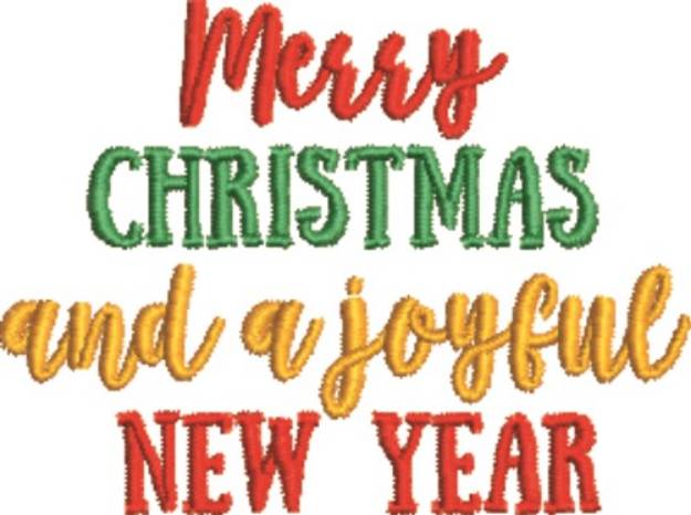 Picture of Joyful New Year Machine Embroidery Design