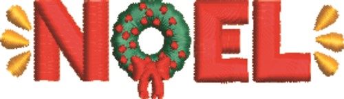 Noel Wreath Machine Embroidery Design