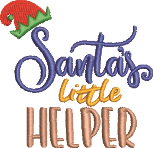 Santas Little Helper Machine Embroidery Design