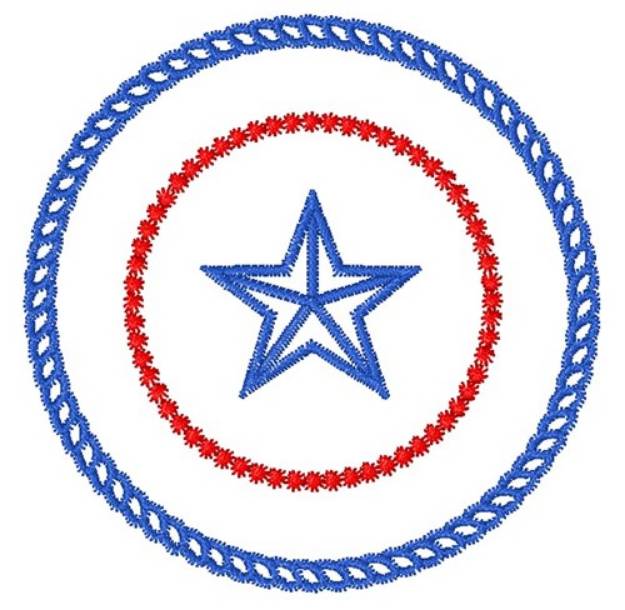 Picture of Star In Circle Machine Embroidery Design