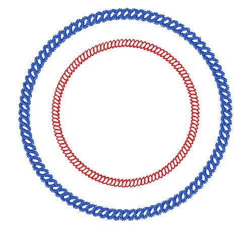 Circle Outline Machine Embroidery Design