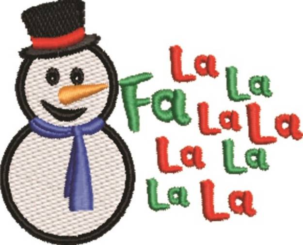 Picture of Fa La La La Snowman Machine Embroidery Design