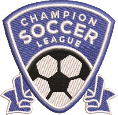 Champion Soccer League Machine Embroidery Design