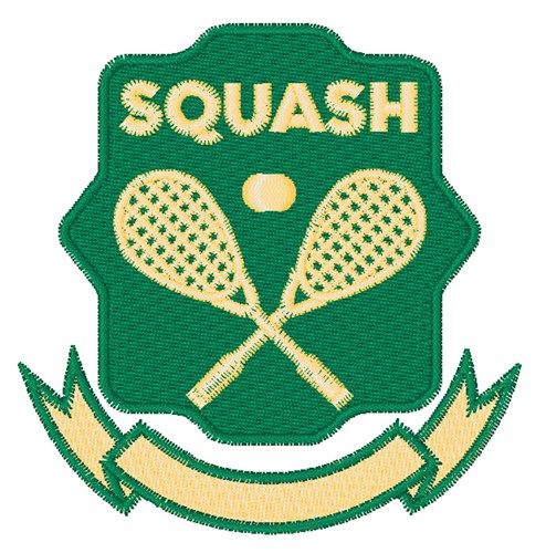 Squash Crest Machine Embroidery Design