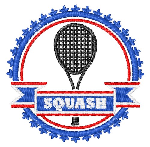 Squash Logo Machine Embroidery Design