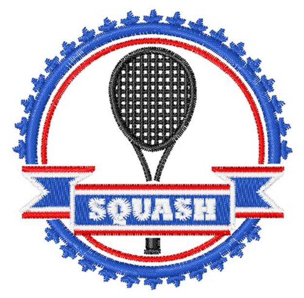Picture of Squash Logo Machine Embroidery Design