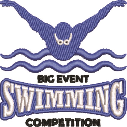 Swimming Competition Machine Embroidery Design