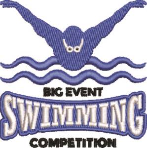 Picture of Swimming Competition Machine Embroidery Design