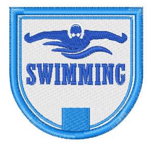Picture of Swimming Logo Machine Embroidery Design