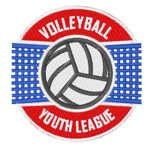Volleyball League Machine Embroidery Design