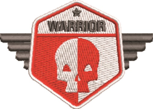 Warrior Logo Machine Embroidery Design