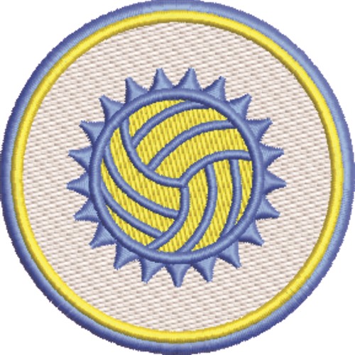 Volleyball Patch Machine Embroidery Design