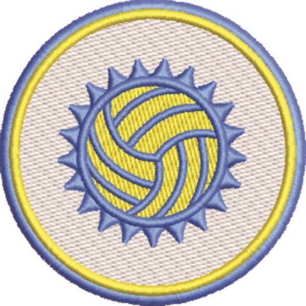 Picture of Volleyball Patch Machine Embroidery Design