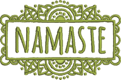 Namaste Machine Embroidery Design