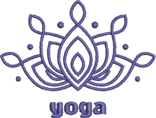 Yoga Studio Logo Machine Embroidery Design