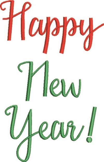 Picture of Happy New Year Machine Embroidery Design