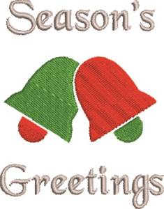 Picture of Seasons Greetings Bells Machine Embroidery Design