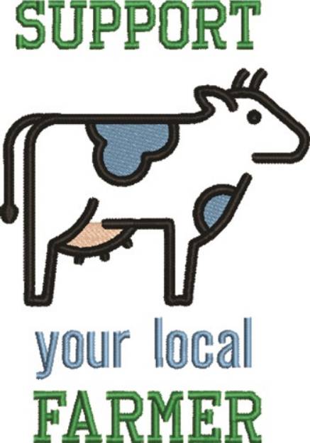 Picture of Support Your Local Farmer Machine Embroidery Design