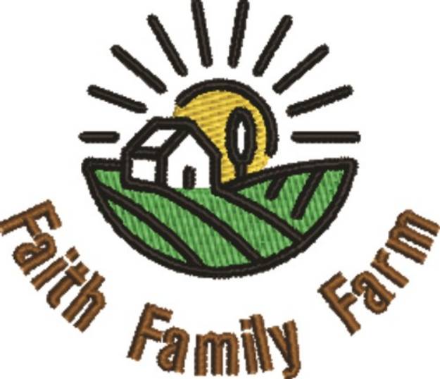 Picture of Faith Family Farm Machine Embroidery Design
