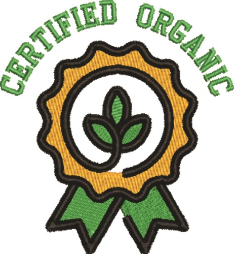 Certified Organic Award Machine Embroidery Design