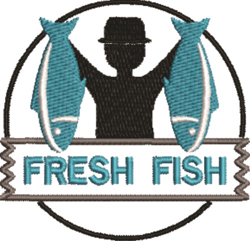 Fresh Fish Machine Embroidery Design