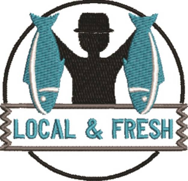 Picture of Fish Market Local & Fresh Machine Embroidery Design