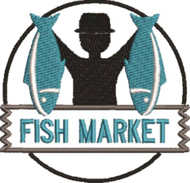 Picture of Fish Market Machine Embroidery Design